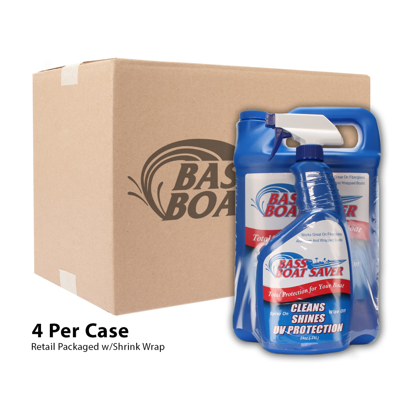 Case 1 Gallon Bass Boat Saver - 4 Pack